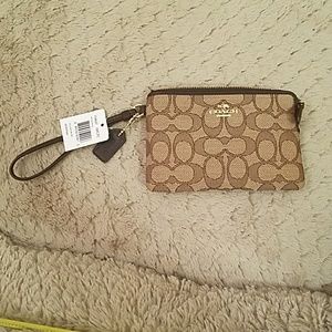 Coach Outline Signature wallet/wristlet